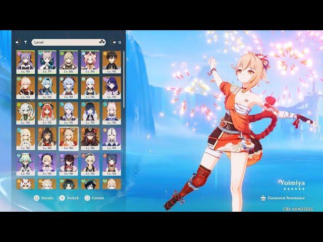 Genshin Impact Character select animations