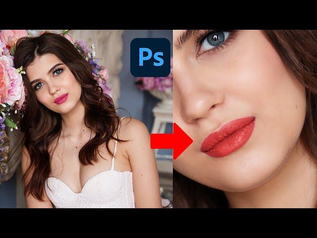 lipstick color Change in Photoshop | Photoshop Tutorial #photoshop