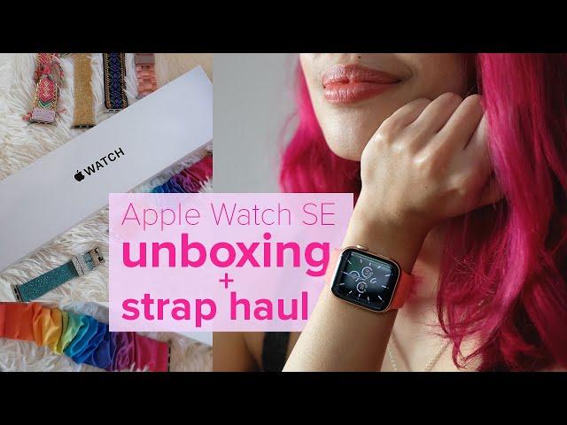 Apple Watch SE Custom loop unboxing + CUTE cheap apple watch strap haul