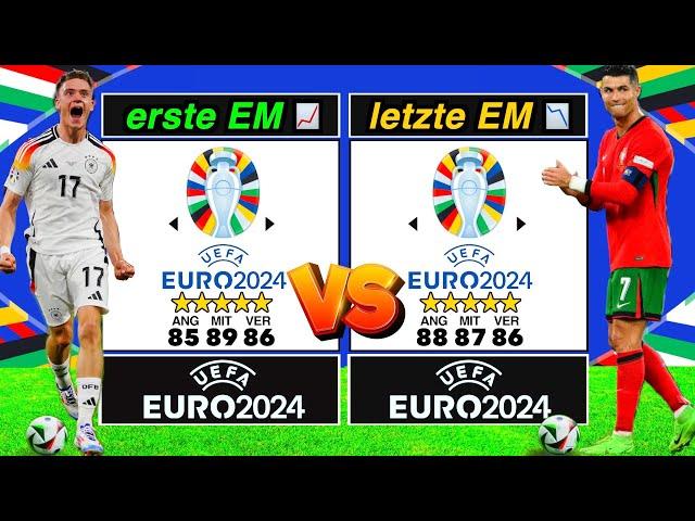 Spieler die ihre ERSTE EM vs ihre LETZTE EM gespielt haben in FC 24!  | Experiment