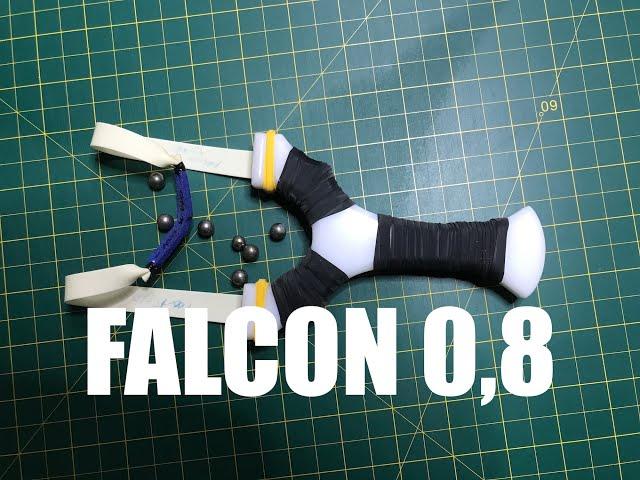 Falcon 0,8 Slingshot Latex & Shooting with 8mm steel