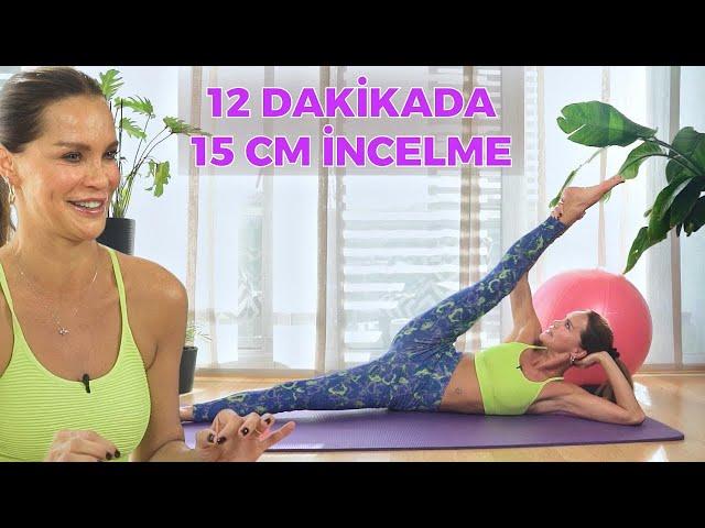 12 DAKİKADA 15 CM İNCELME! - 2 Haftada Mükemmel Sonuç! Pilates ‍️