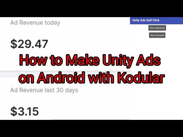 How to Make Unity Ads on Android with Kodular || Part 1