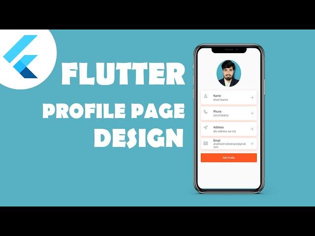 Profile Page Design with Flutter | Flutter UI Design | Speed Code