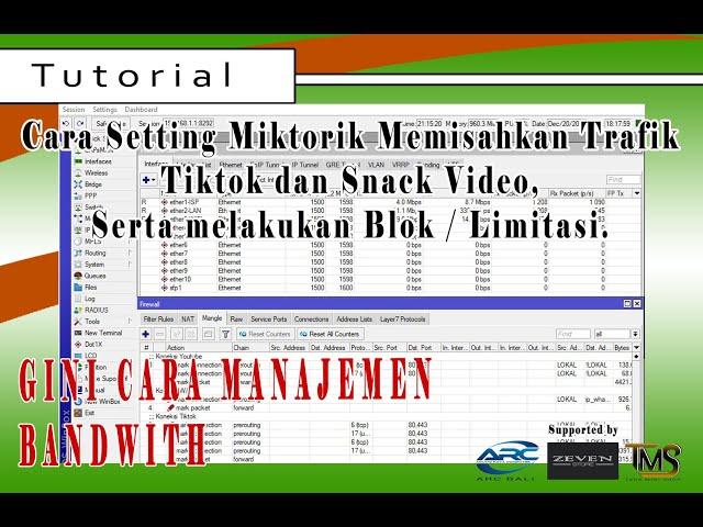 Cara Memisahkan Trafik Tiktok dan Snack Video, Menangkap IP Tiktok, Limitasi dan Cara Blok Tiktok.