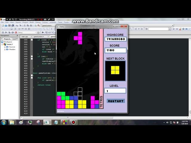 Tertris Clone (C++/Sfml 2.5) #cpp #sfml #tetris