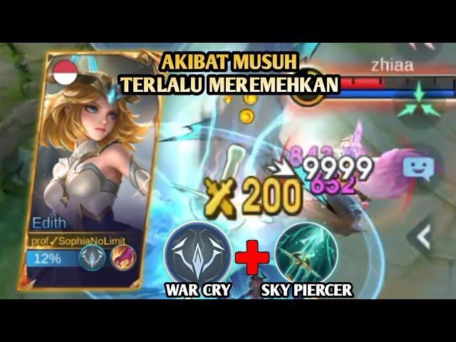 EDITH TALENT EMBLEM WAR CRY COMBO ITEM SKY PIERCER #mlbbnextcreator