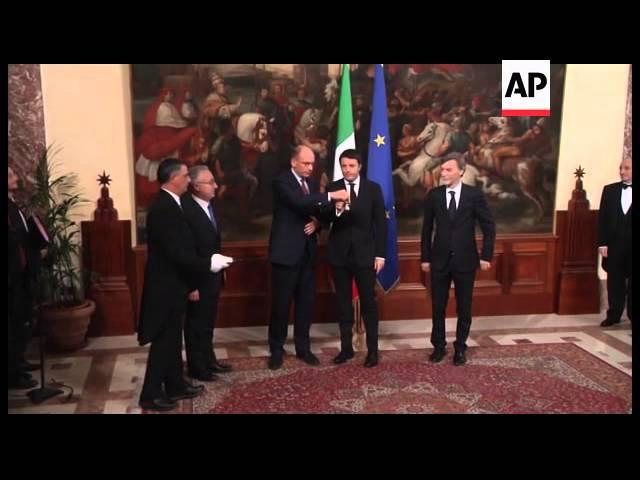 Italy - PM Letta arrives at the presidential palace to tender his resignation after holding final ca