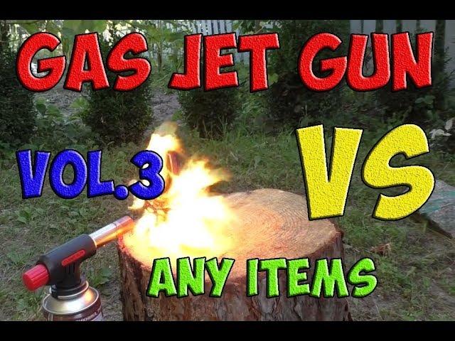 Awesome experiment VOL.3 - gas jet gun VS soup, bottle, sealent, jelly, construction foam