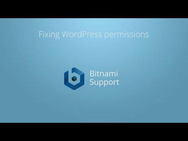 Fixing WordPress permissions