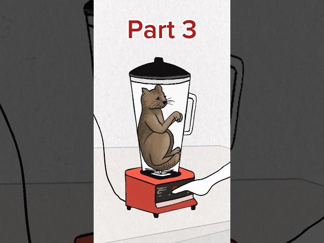 Cat in blender Part 3  #shorts #cat #viralvideo #story
