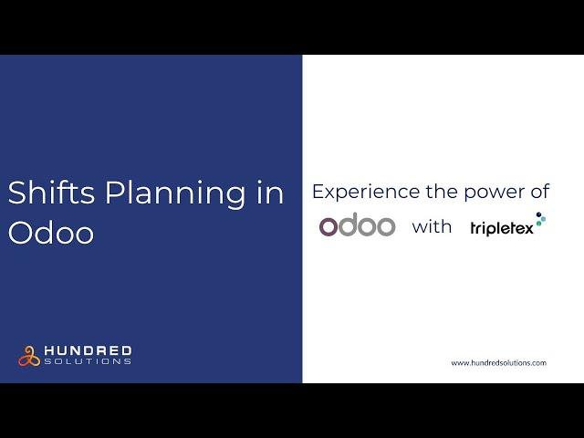 Shifts Planning in Odoo