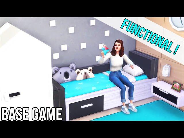 IKEA Style | FUNCTIONAL  Children's Furniture | Base Game Tutorial | No CC or Mods | The Sims 4