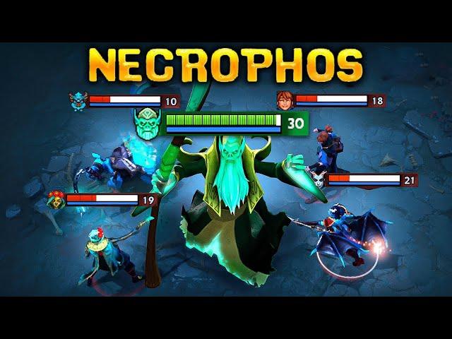 Insane DPS Burn Necrophos First Item Radiance Build 30Kills Dota2