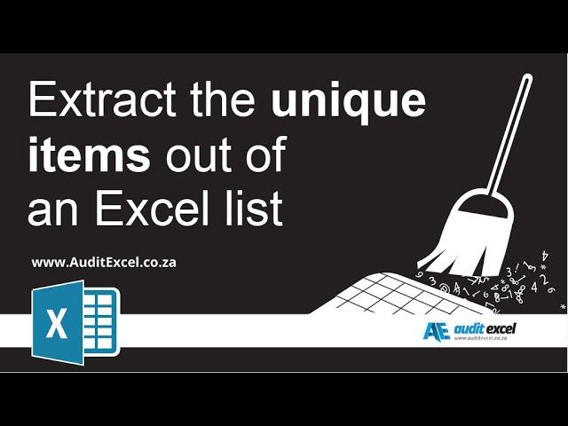 Extract a list of unique items out of an Excel list
