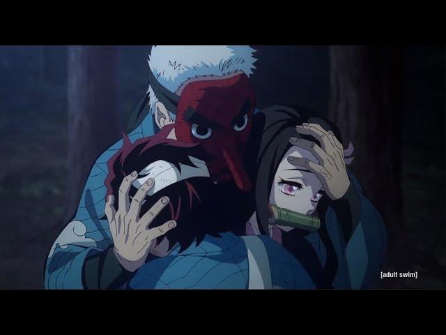 Urokodaki Hugs Tanjiro And Nezuko | Demon Slayer | Tanjiro Came Back Alive | [ENG/DUB]