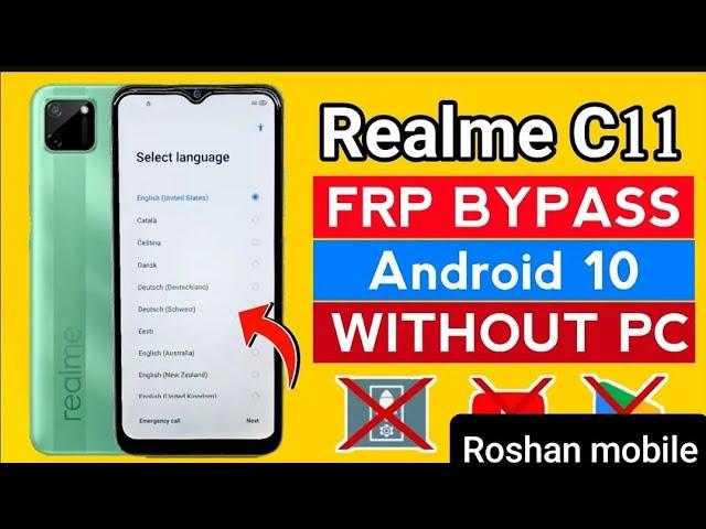 Realme C11 FRP Bypass Without Pc | Android 10 || RMX2185 || Google Account Remove | Unlock 2025.