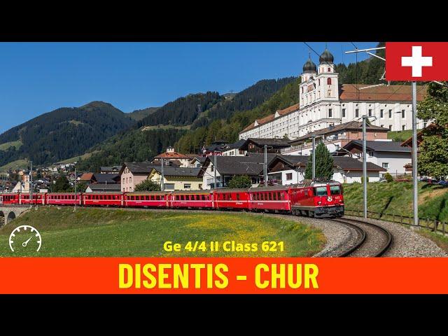 Cab Ride Disentis/Mustér - Chur along Switzerland’s Grand Canyon (RhB) train driver's view in 4K