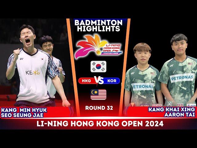 when the world's fast players meet ! Kang/Seo  vs Kang/Aaron  | Hong Kong Open 2024 Badminton