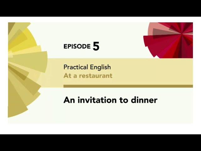 English File 4thE - Elementary - Practical English E5 - At a restaurant - An invitation to dinner