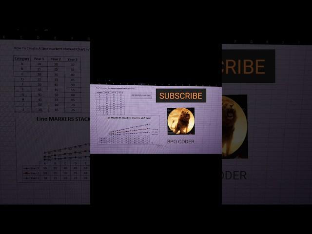 How to create a line markers stacked chart in vba excel |  a line markers stacked chart in vba excel