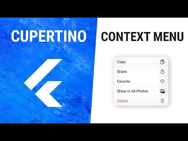 Flutter CupertinoContextMenu Widget