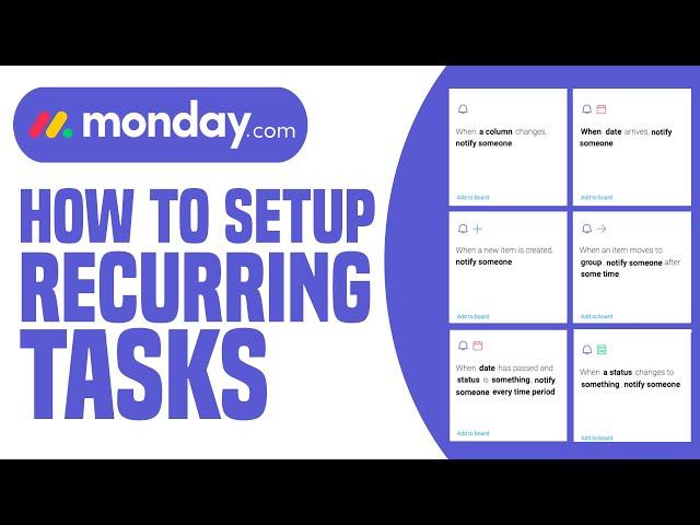 How To Set Up Recurring Tasks On Monday.Com | Easy Tutorial (2024)