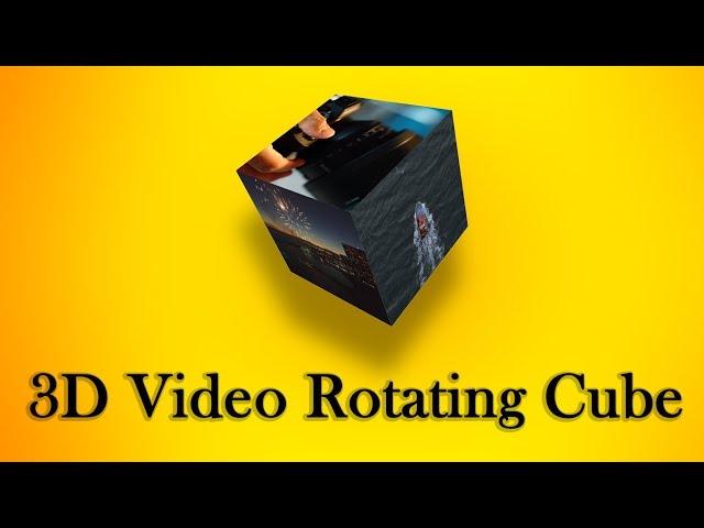 3D Video Rotating Cube | Pure CSS | NoorHUB