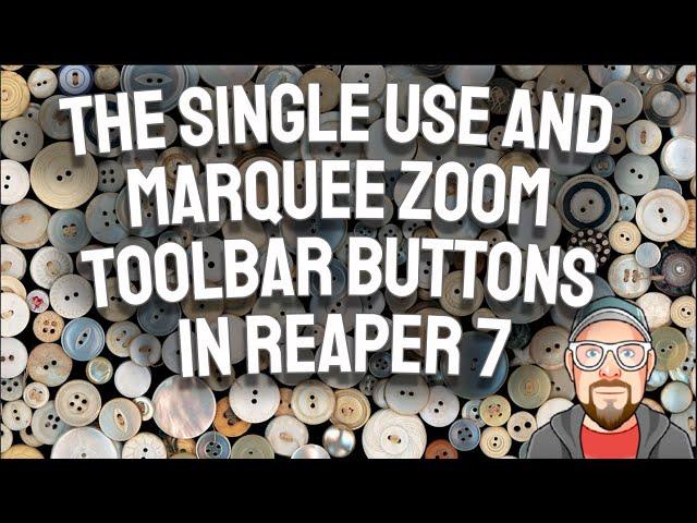 The Single Use And Marquee Zoom Toolbar Buttons in REAPER 7