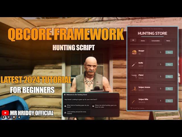 [QBCore] Hunting Script | Free FiveM Script | Latest Tutorial For Beginners