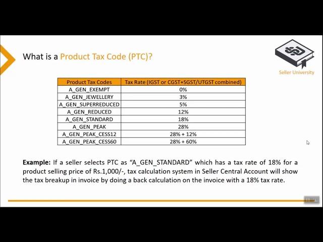 Learn how to update PTC (Product Tax Code) on Amazon