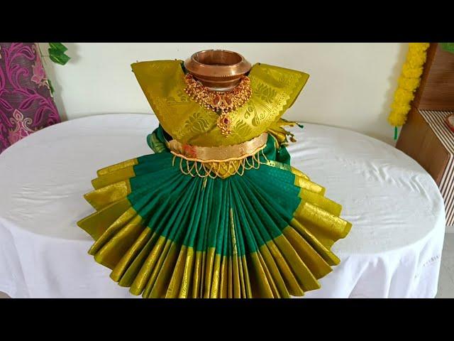 Easy And Quick Saree Draping for Varamahalakshmi | how to drape saree for Varmalakshmi | decoration