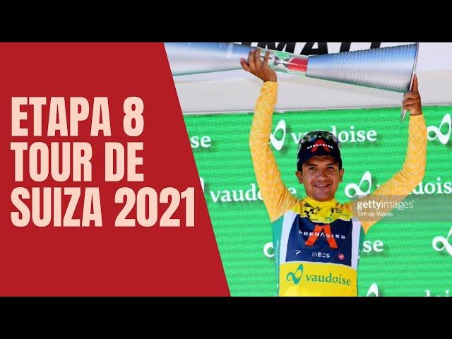 RICHARD CARAPAZ CAMPEON TOUR DE SUIZA 2021- ETAPA 8 TOUR DE SUIZA- URAN PODIUM