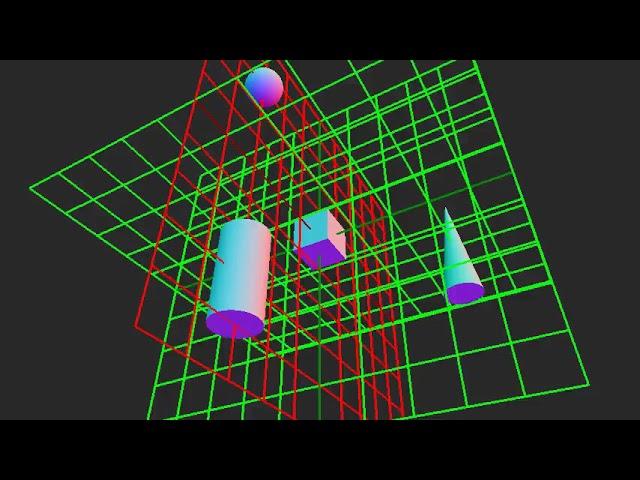 Grid helpers for getting a better visual idea of what's going on - threejs demo