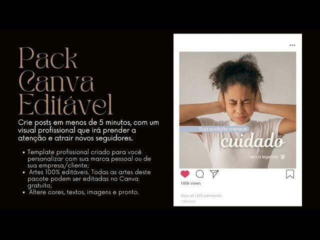 Pack Canva Otorrino – Com 22 Posts editáveis no Canva #otorrino #canva #canvadesigner