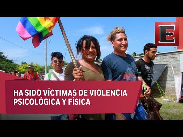 Migrantes LGBT de caravana migrante huyen de la discriminación