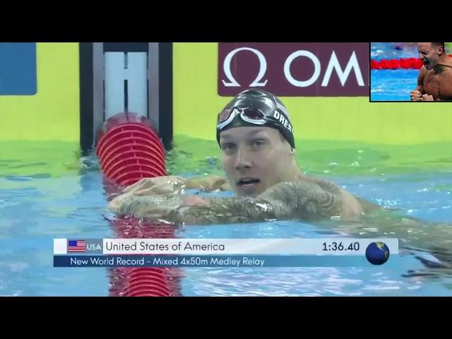 Motivational Caeleb Dressel 50 Free 20.09 finish - 2018 FINA World Swimming Championship (25m)