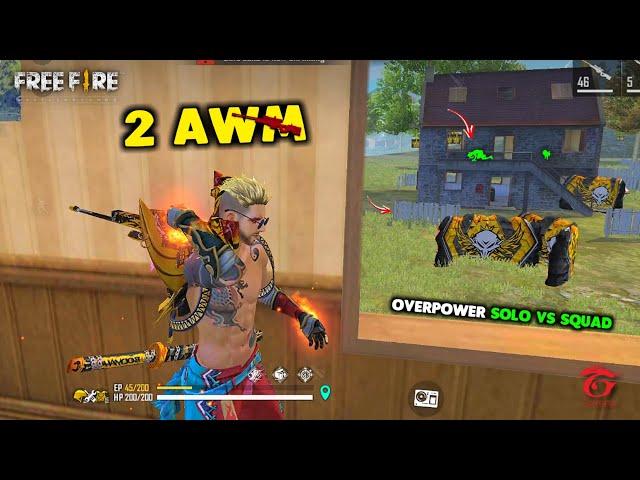 Next Level 2 AWM Solo vs Squad OverPower Ajjubhai Gameplay - Garena Free Fire