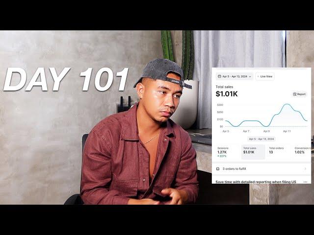 zero to $1000: I Launched my Ecom Brand - day 101