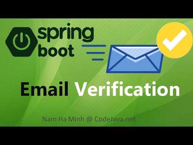 Spring Boot Email Verification Example (for Customer Registration)