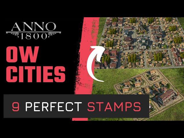 ANNO 1800 - 9 perfect STAMPS for OLD WORLD CITIES - From Farmers to Investors! - 2023