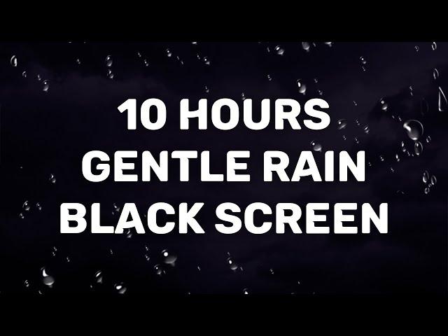 10 Hours Of Wonderful Sounds Of Rain Without Thunder On The Black Screen.