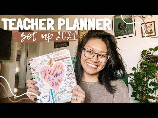 TEACHER PLANNER SET UP 2021 | plan w me & happy planner unboxing!