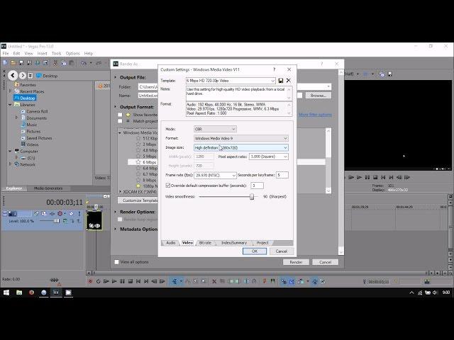 Sony Vegas Pro 13: How to Render in 1080p