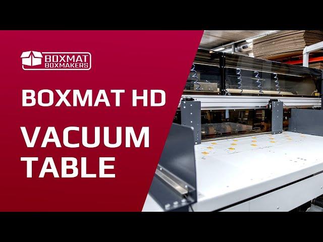 BOXMAT HD | Vacuum Table. Box making machine for corrugated cardboard boxes