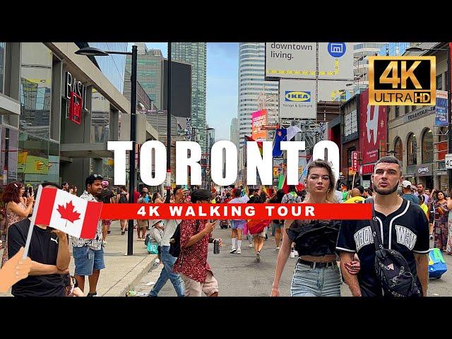  Toronto, Canada Walking Tour - Downtown Bloor & Yonge Street [4K Ultra HDR/60fps]