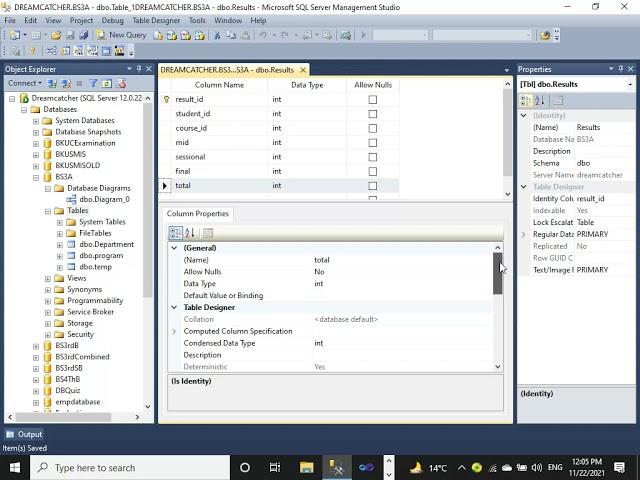 Lesson 5 Derived attributes Computed Column Specification