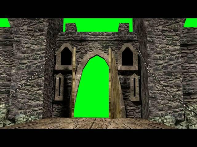 green screen castle door opening free