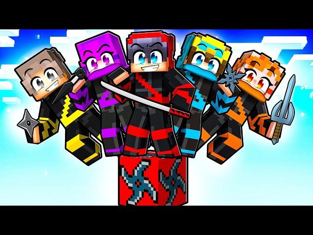 7 Friends on One Ninja Block in Minecraft!