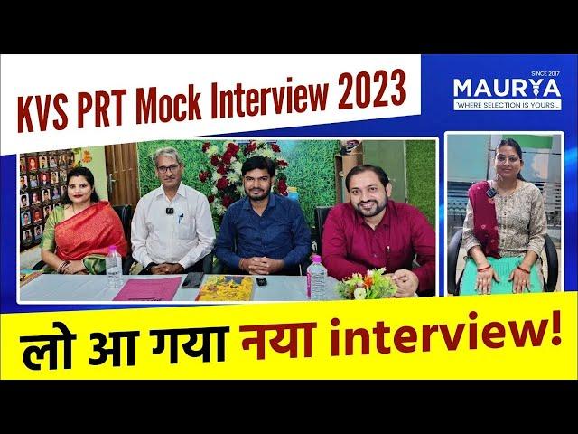 KVS PRT Mock Interview 2023 l Best preparation in Jaipur l #kvs #mock #demo #prt